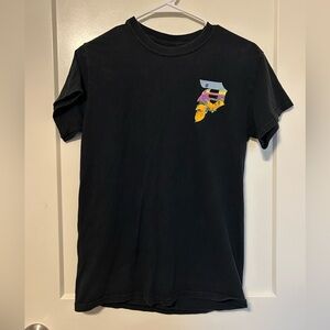 Primitive Black T-shirt w/orange groves print